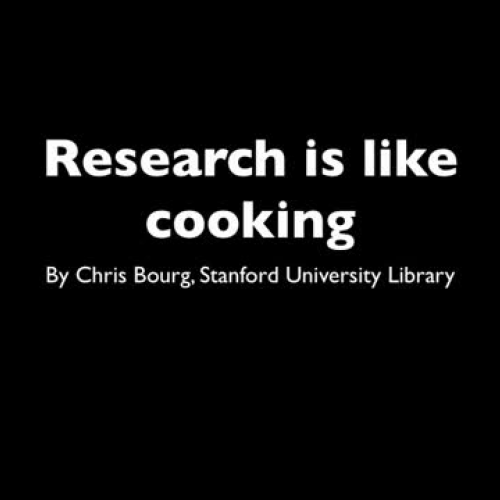 Research is Like Cooking