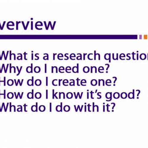 Developing a Research Question 