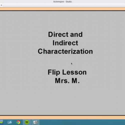  Direct and Indirect Characterization