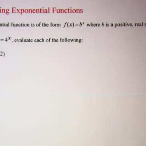  Evaluating Exponential Functions