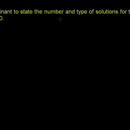  Discriminant for types of solutions for a quadratic | Algebra II | Khan Academy