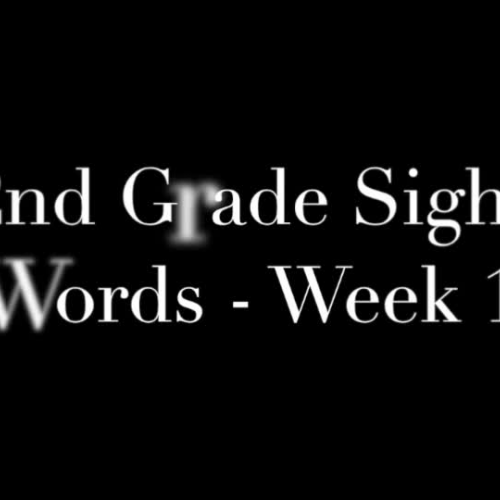 2nd grade Sight Words - Week 1