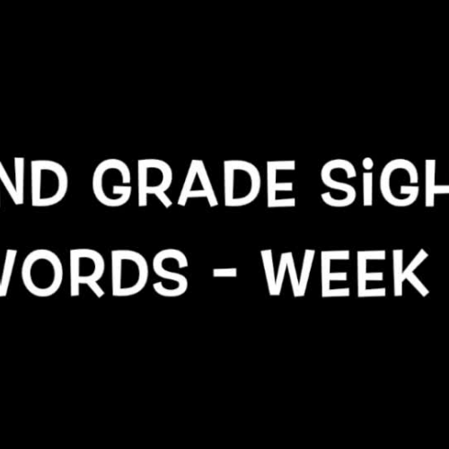 2nd grade Sight Words - Week 2