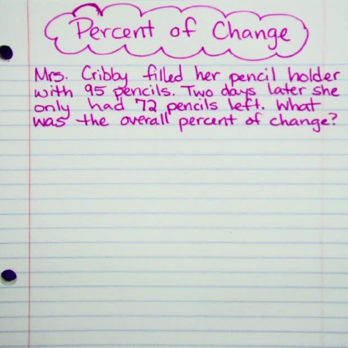 Precent of Change - Loss of Pencils
