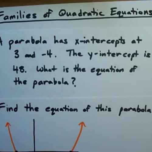  How to Get the Equation of a Parabola given its intercepts and a point