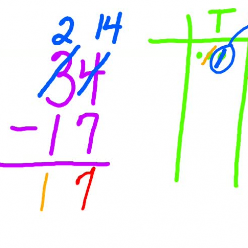 Subtracting with regrouping- 2 ways