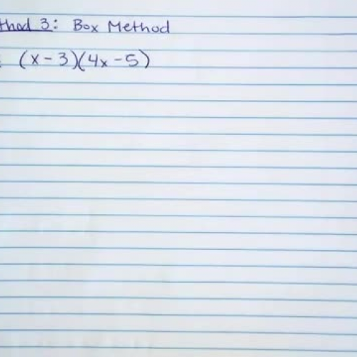  Multiplying Binomials using Box Method