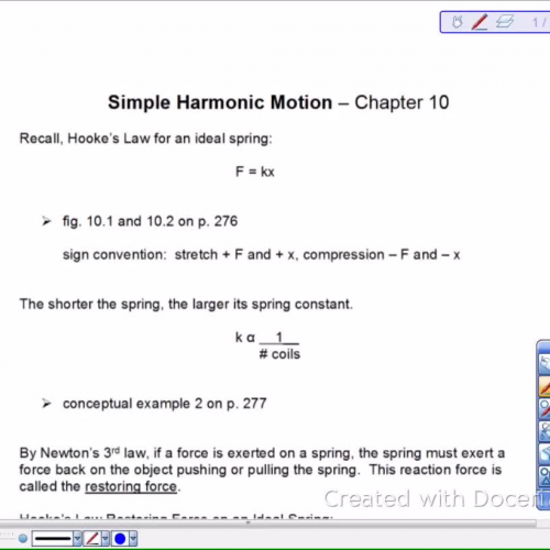 Simple Harmonic Motion Lesson