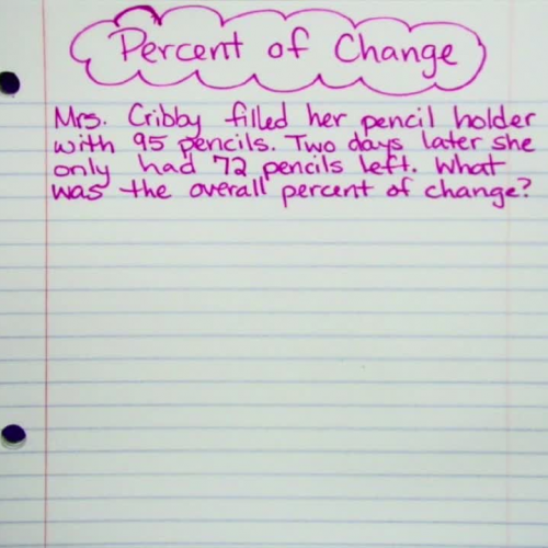 Percent of Change - Pencil Loss (7RP3 C)