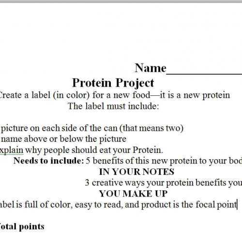 Protein Project video