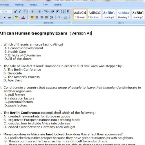 Southern Africa Test