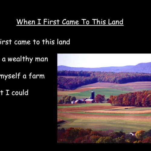 When I First Came To This Land Sing-Along