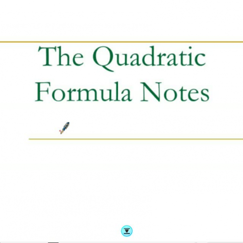 Quadratic Formula Part 2