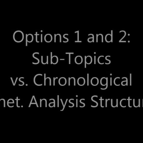 Mini-Lesson 3: Intro Option 2--Chronological (Rhetorical Analaysis)