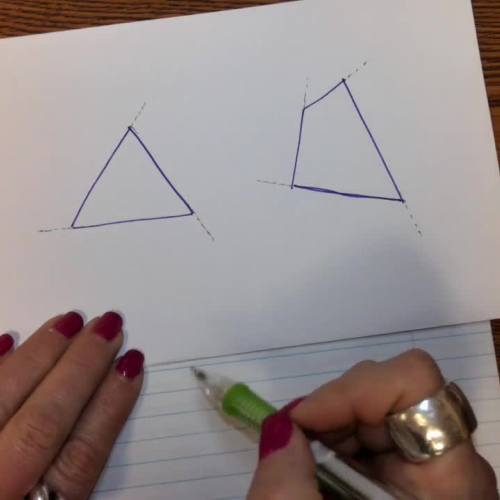 Course 1 - Lesson 98 - Sum of the Angle Measures of Triangles/Quadrilaterals