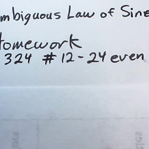 L12-05 Ambiguous Law of Sines
