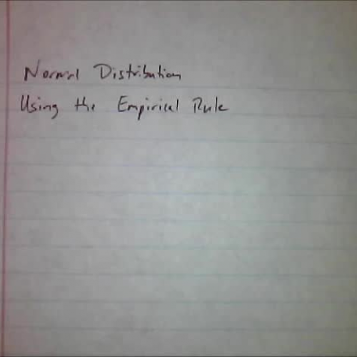 Normal Distribution Using the Empirical Rule