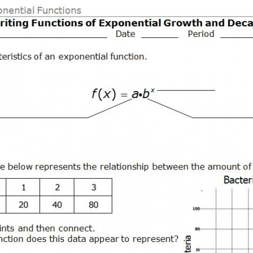 9.4 Writing Exponential Growth and Decay Functions