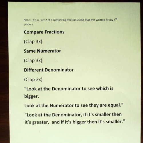 Comparing Fractions part 2 (Grade 3)