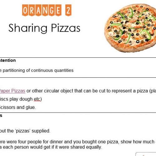Orange 2 Sharing Pizzas