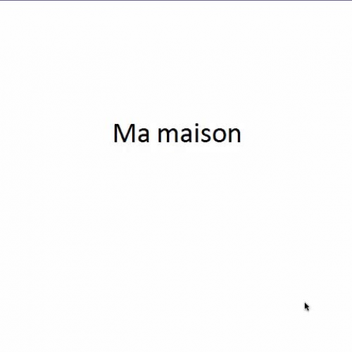 Dans ma maison