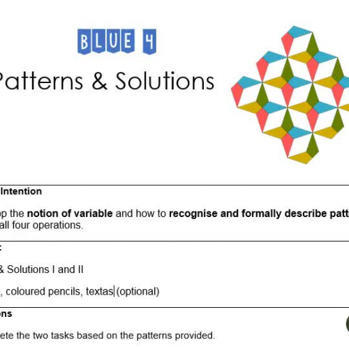 Blue 4 Patterns & Solutions