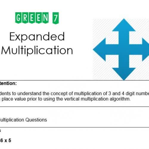 Green 7 Expanded Multiplication