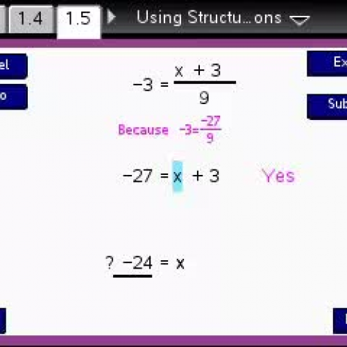 Using Structure to Solve Equations [TI Building Concepts Preview Video]