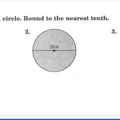 11-3 Finding  Area of Circles and Sectors