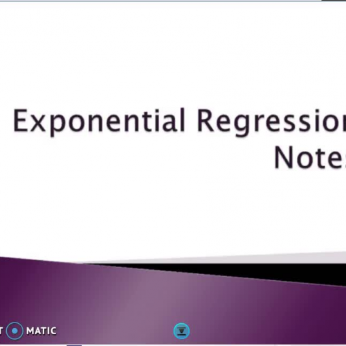 Exponential Regression Notes