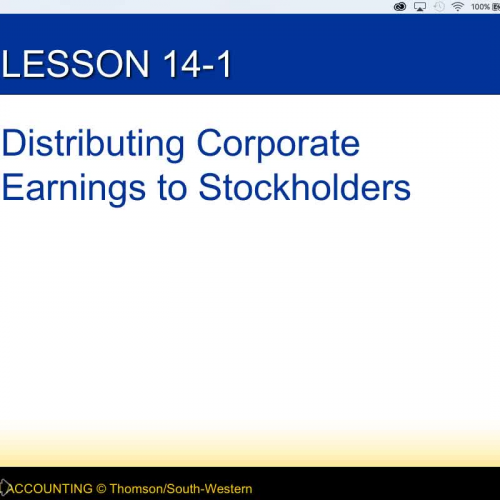 Accounting I - 14-1 - Lecture