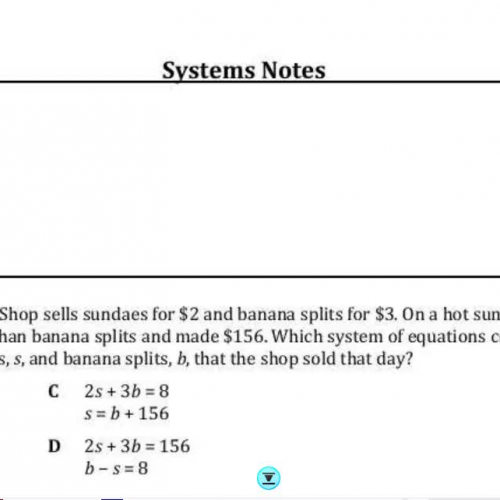 EOC Systems of Equations Notes