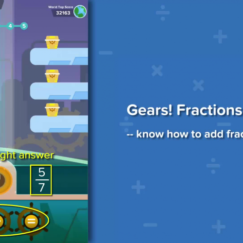 Zap Zap Math - Fractions Addition and Comparison