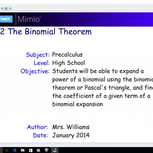 9.2 The Binomial Theorem
