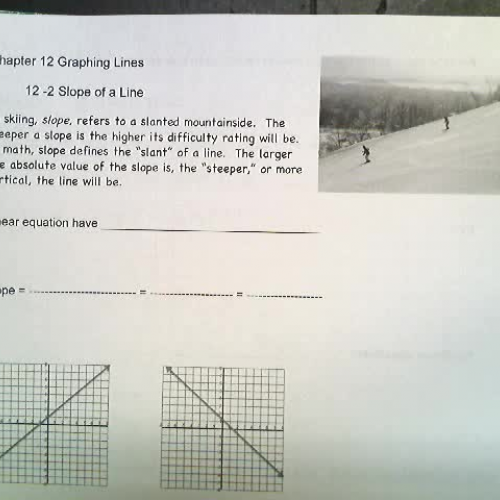 Math 8 Notes 12.2 Slope of a Line