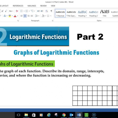 Pre-Cal Lesson 3-2 Part 2 (4th)