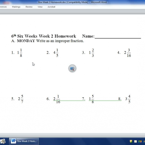6sw Week 2 Regular Homework