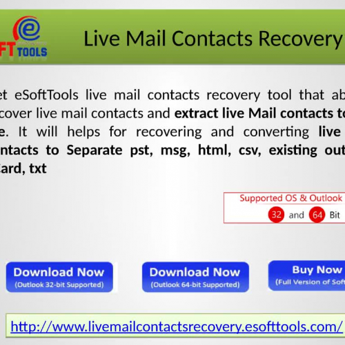 Windows live mail contacts recovery utility to convert live mail contacts to PST, MSG, vCard, CSV