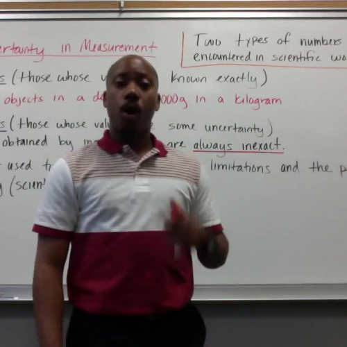 Uncertainty in Measurements and Significant Figures