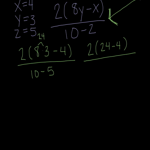 Evaluating Algebraic Expressions