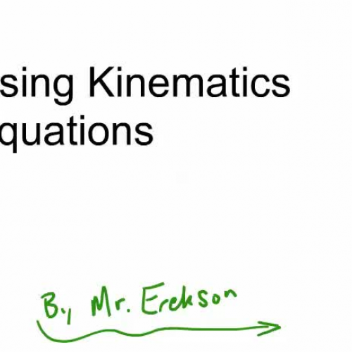 Using Kinematics Equations
