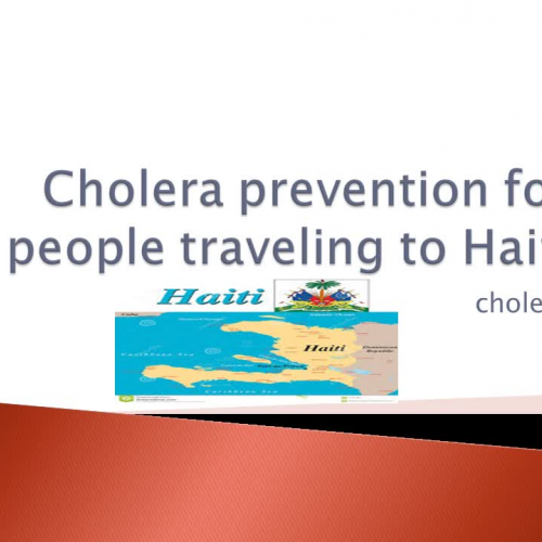 Cholera prevention for people traveling to Haiti