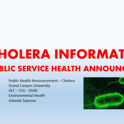 Public Health Announcement - Cholera