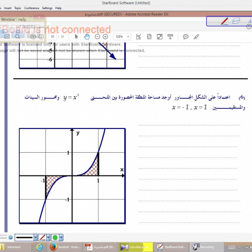 Find the area by using integration