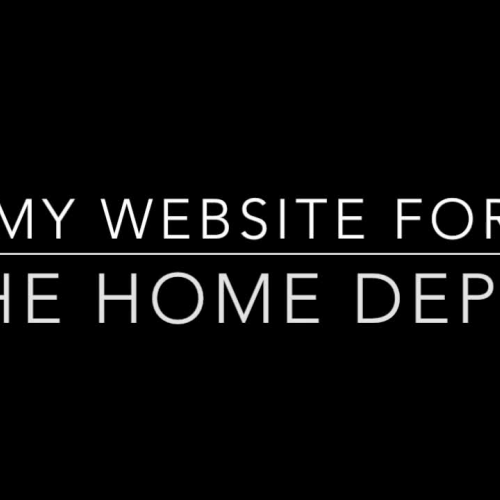 Video about website created for Home Depot, 