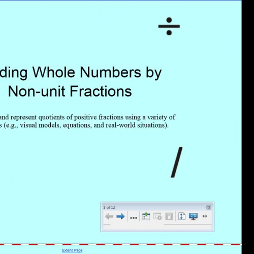 Dividing Whole Numbers by Non-unit Fractions