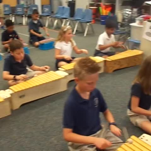 15-16 Ms. Miller's (Ms. Hubner) 4th grade class "Balafon" by Walt Hampton