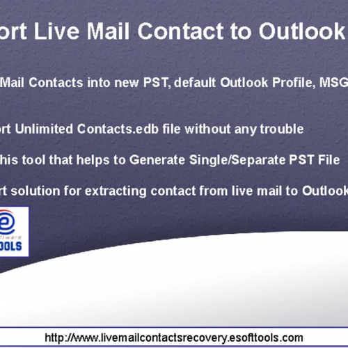 Export Live Mail Contact to Outlook