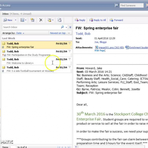 accessing student email