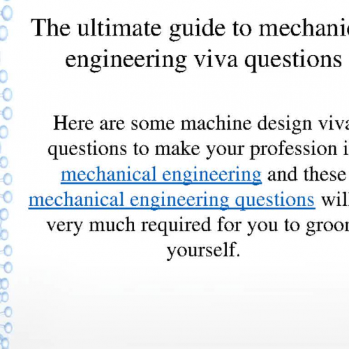 The ultimate guide to mechanical engineering viva questions